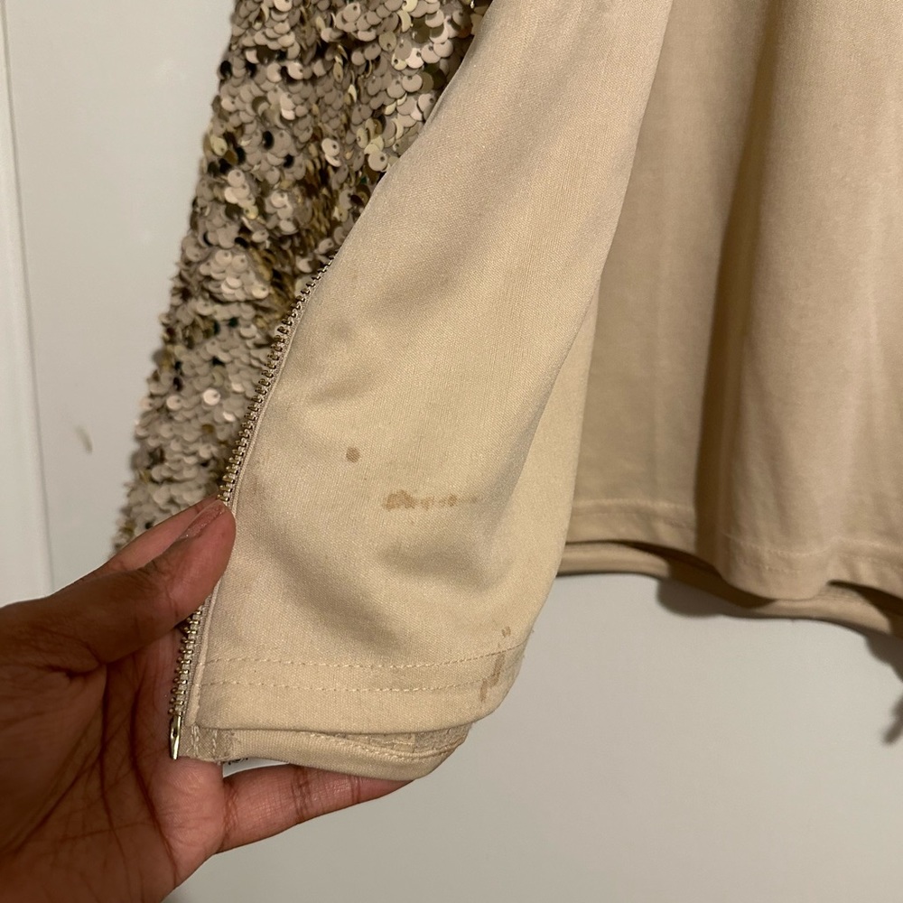 Gold sequin jacket - Large - Picture 4 of 6